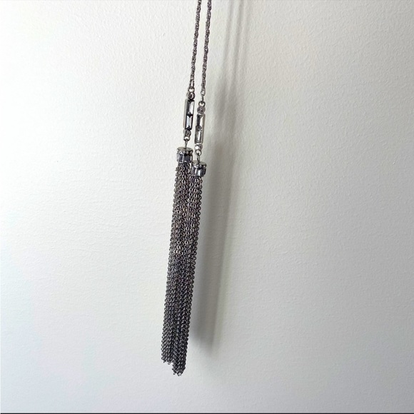 Express Long Knotted Necklace - Silver - Picture 1 of 2